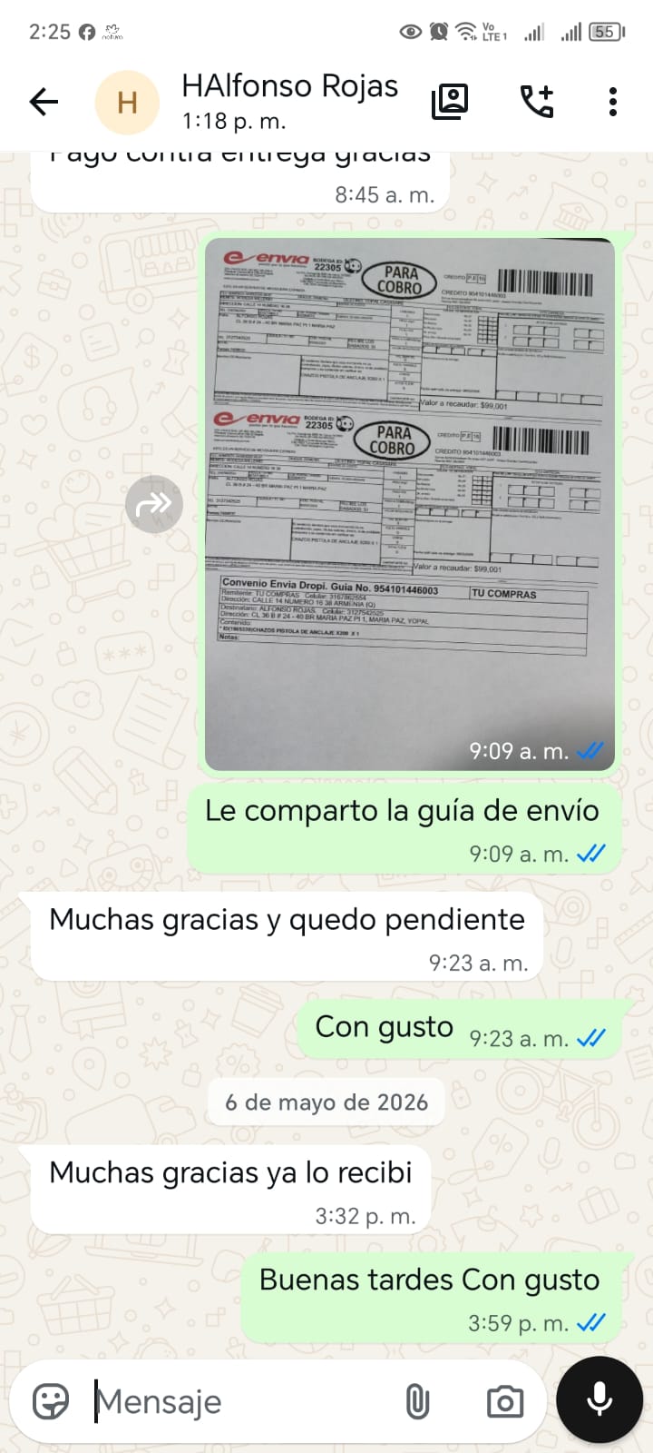 Cliente satisfecho